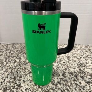 Stanley Bright Green Travel Cup with Black Handle Accent 40 oz. New condition.